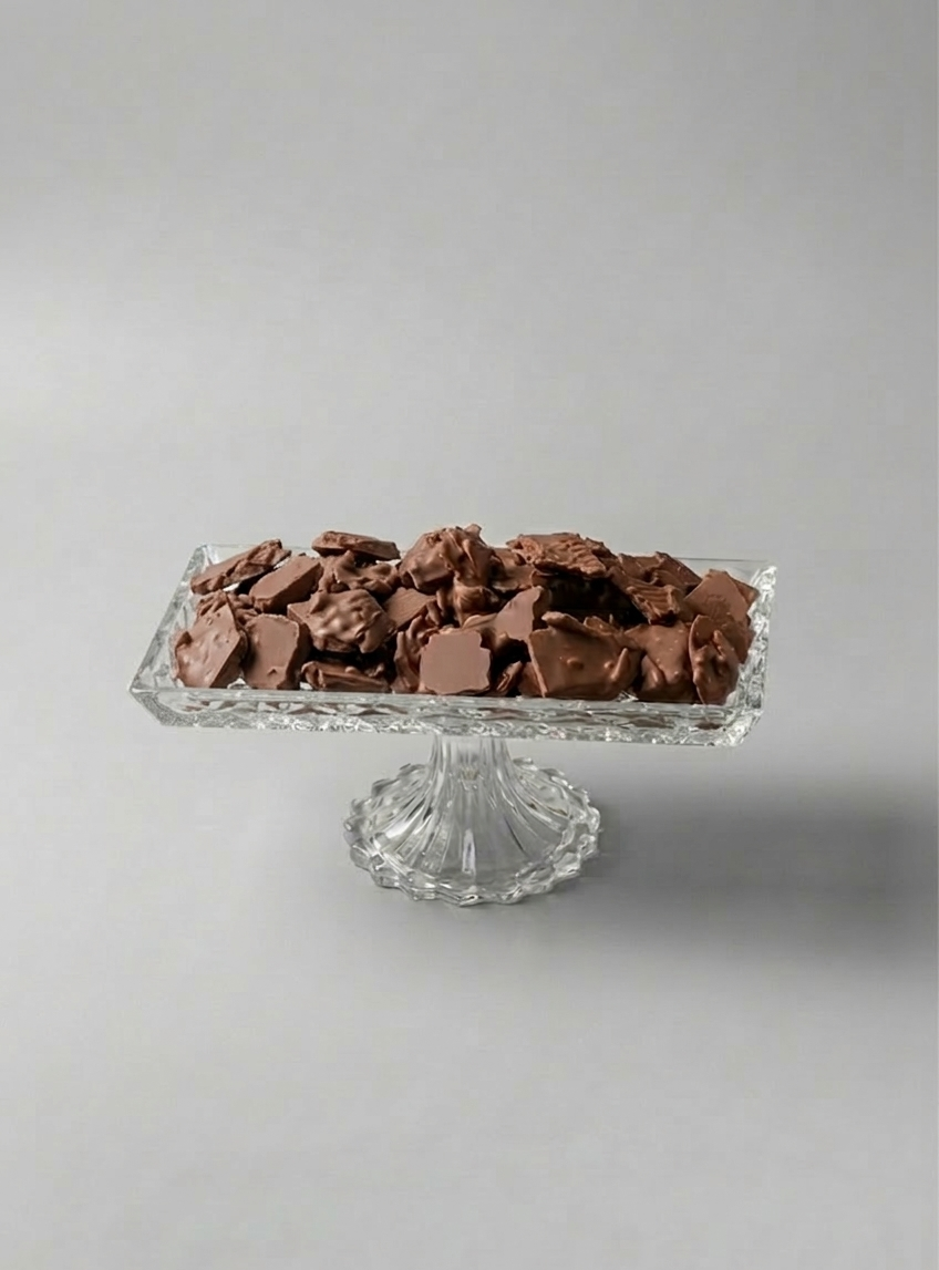 Coffee Crackers Chocolate Crystal Tray | صينية كريستال شوكولاتة كوفي كراكرز