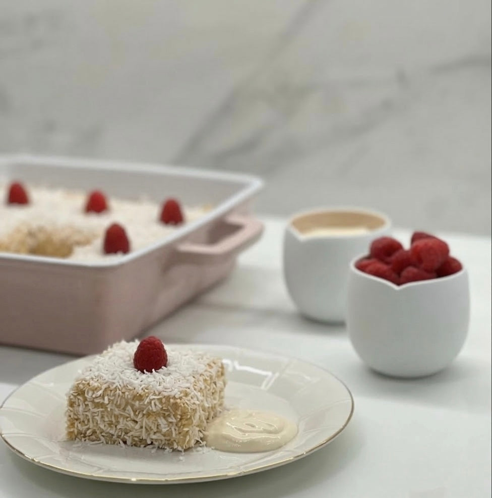 Coconut Sanafer Pudding Tray | صينية سنافر بودينغ بجوز الهند