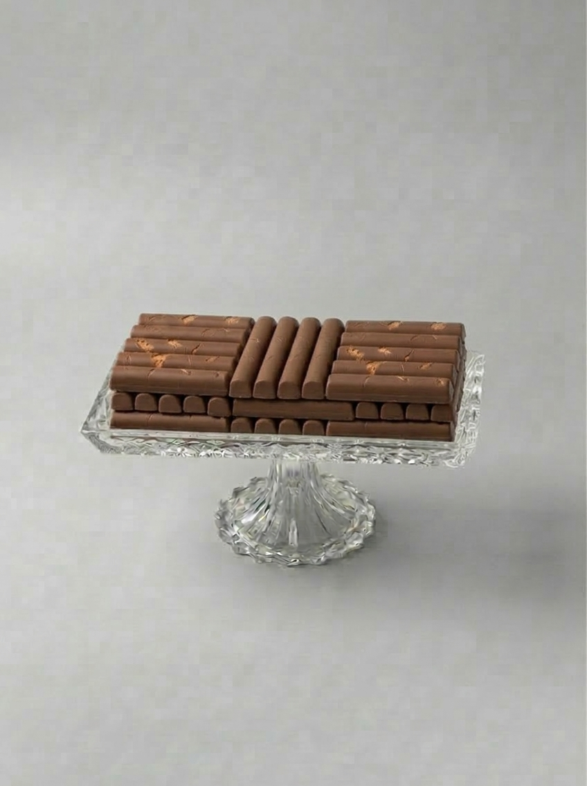 Chocolate Sticks Crystal Tray | صينية كريستال أعواد الشوكولاتة