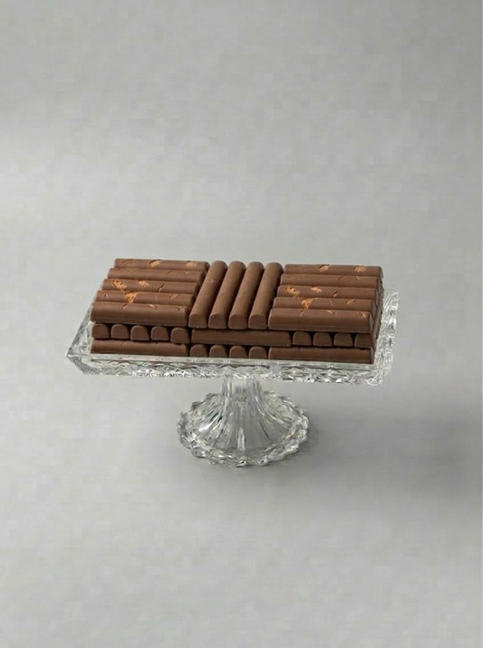 Chocolate Sticks Crystal Tray | صينية كريستال أعواد الشوكولاتة