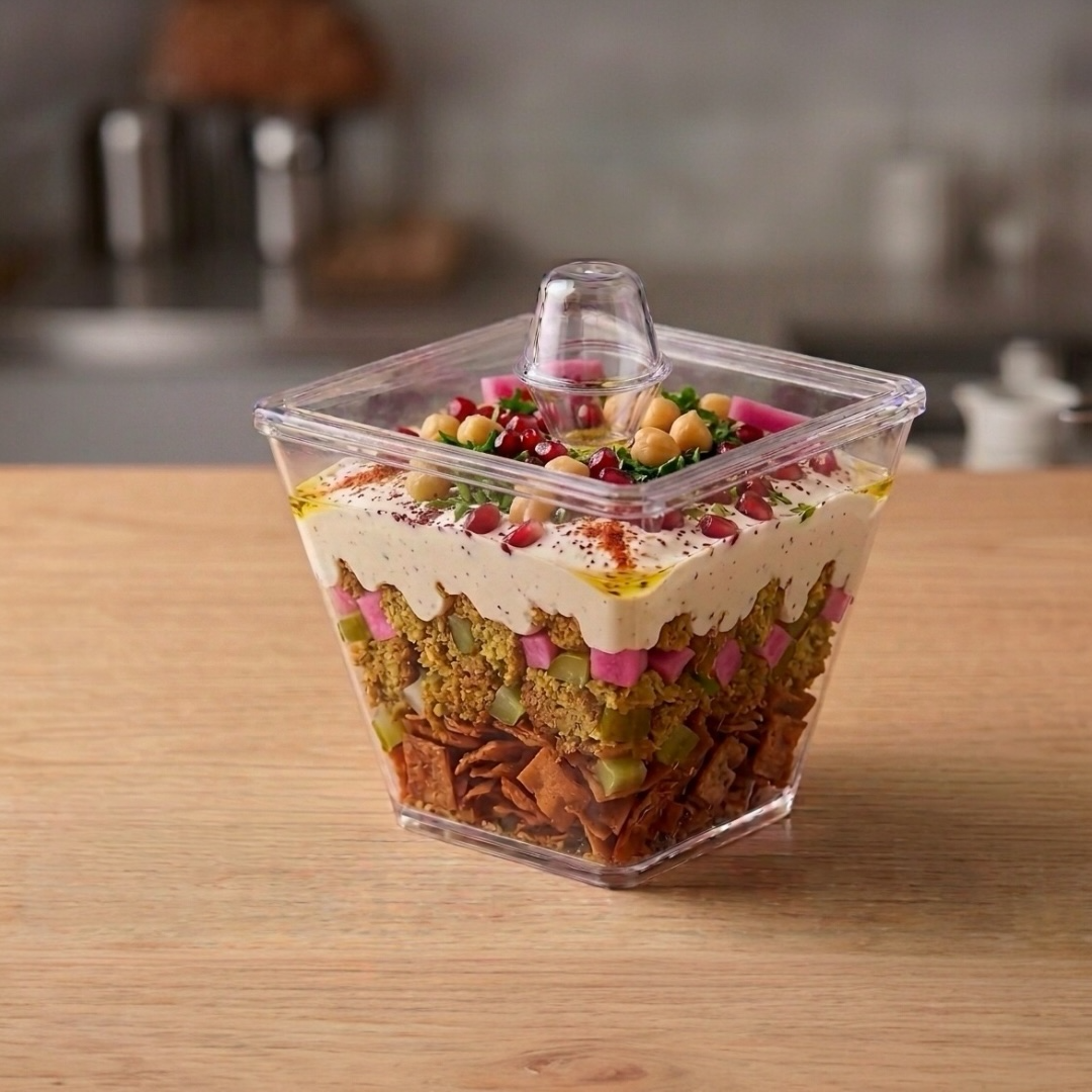 Mini Fatteh Cups | ميني أكواب سلطة وفتة