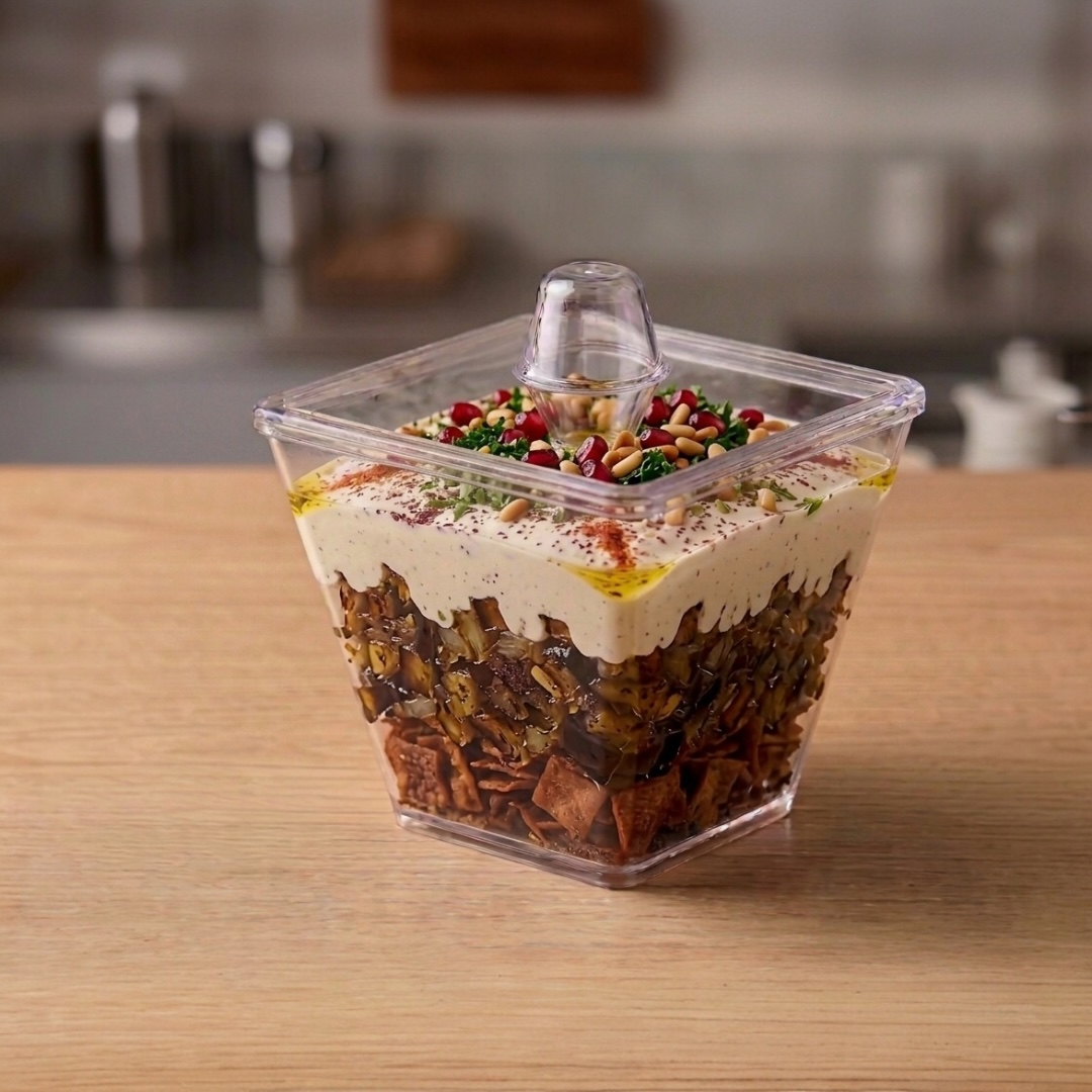 Mini Fatteh Cups | ميني أكواب سلطة وفتة